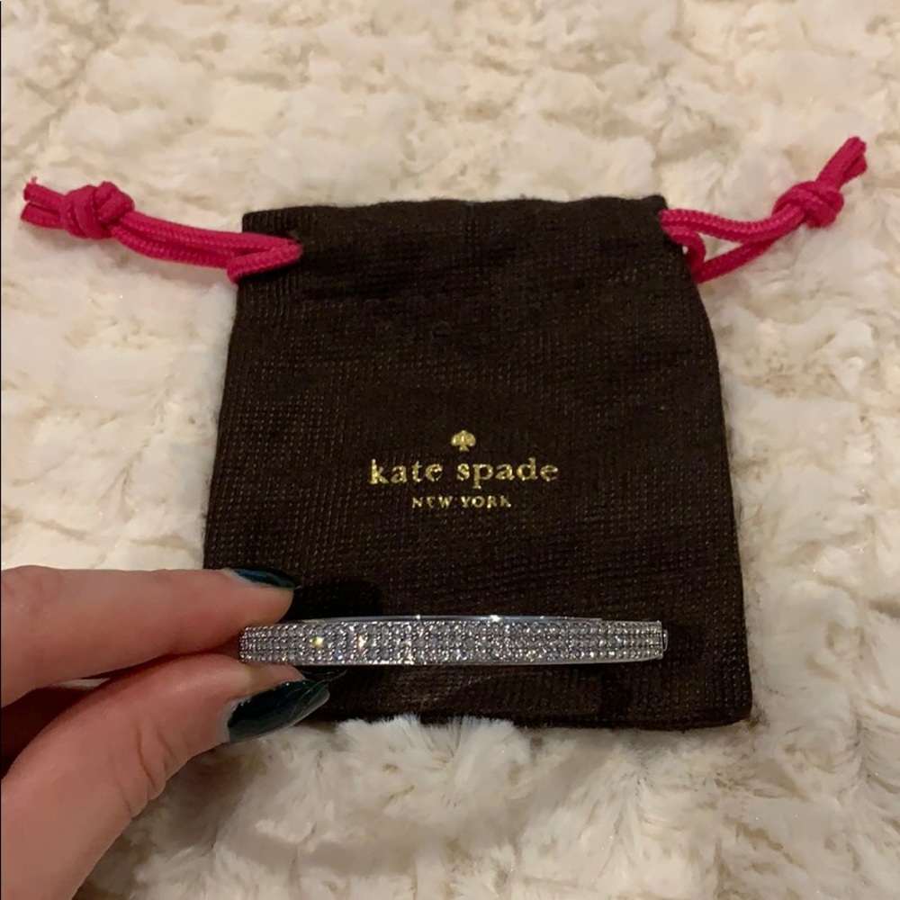 KATE SPADE silver pave row bangle!